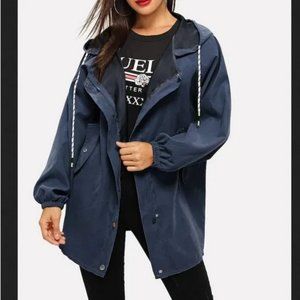 NEW rose blue light wear raglan sleeve jacket